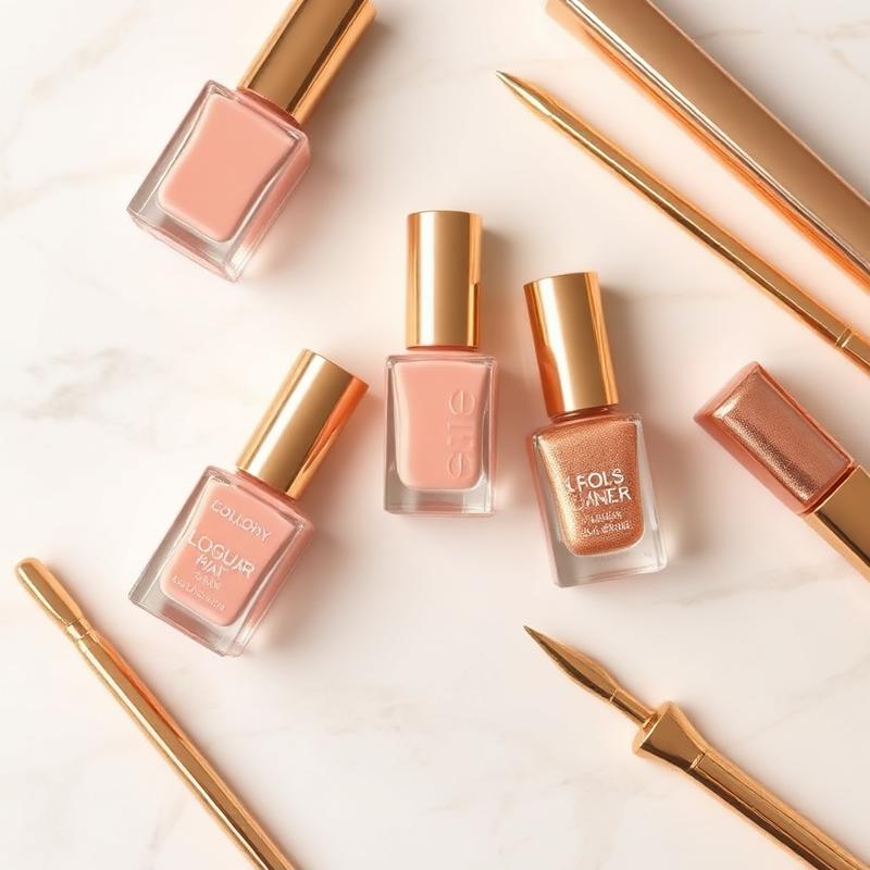 Nail polish collection and manicured nails
